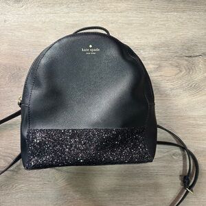 Kate Spade Black Glitter Backpack